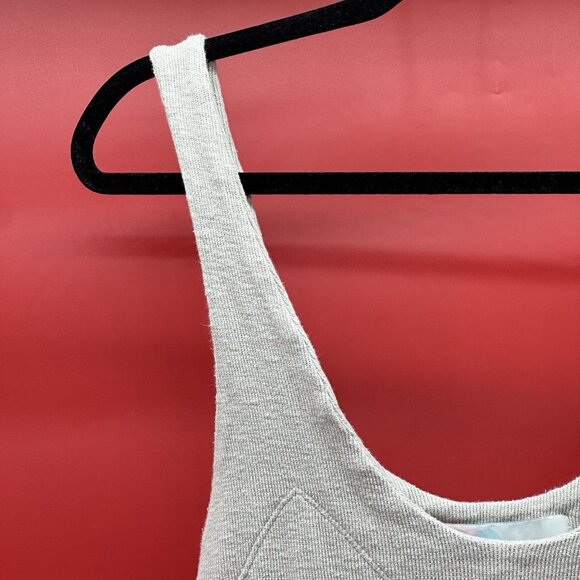 Free People Beach Be Happy Pinafore Size Medium Beige Sleeveless Midi Dress FLAW - Picture 7 of 16